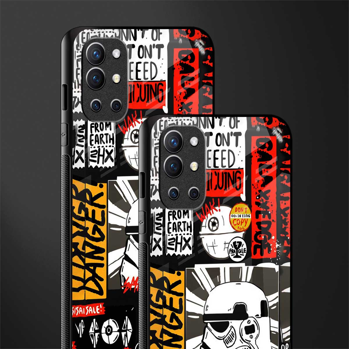 star wars collage glass case for oneplus 9r image-2