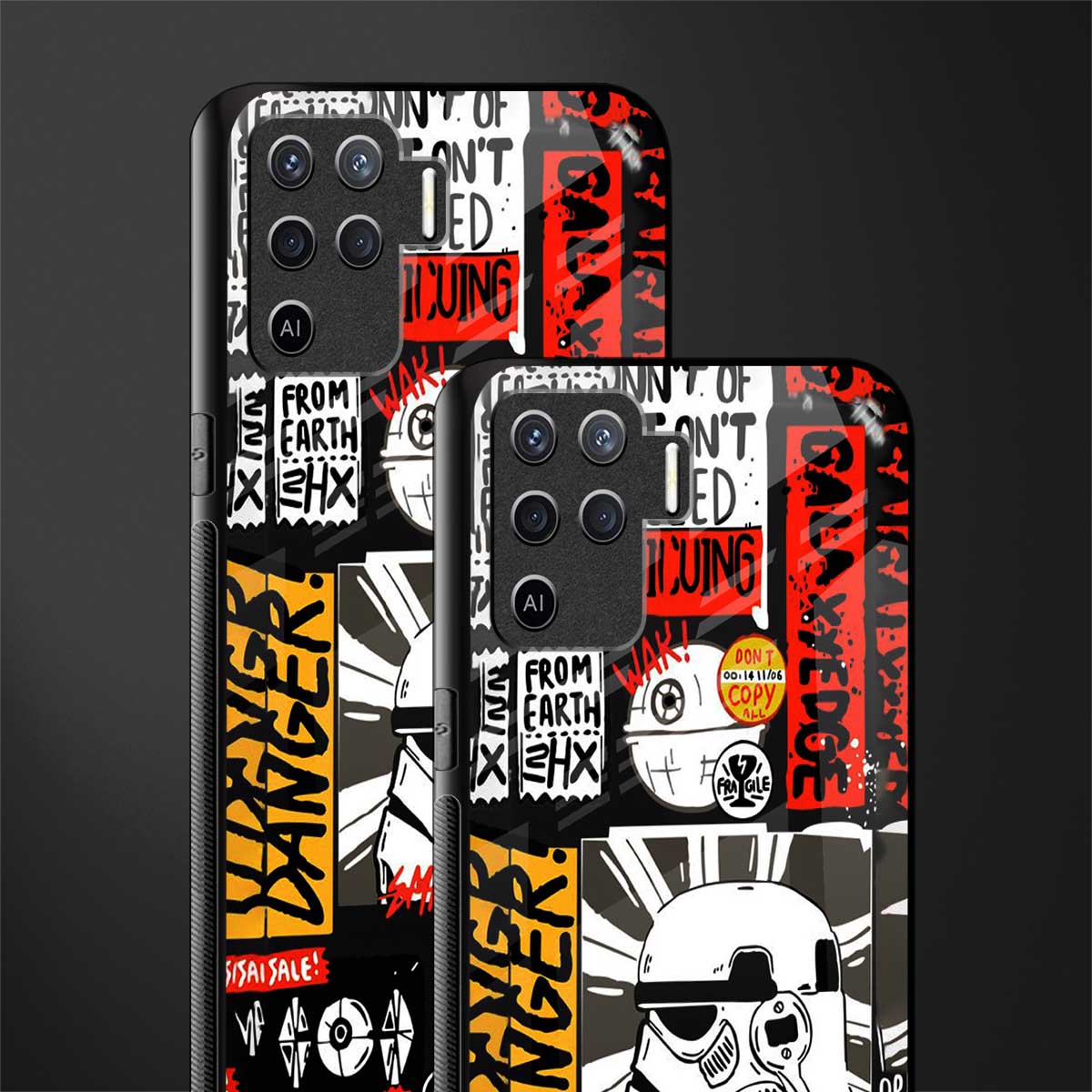 star wars collage glass case for oppo f19 pro image-2