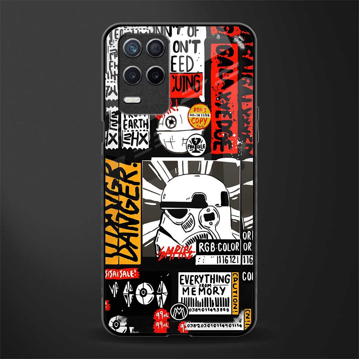 star wars collage glass case for realme 8 5g image
