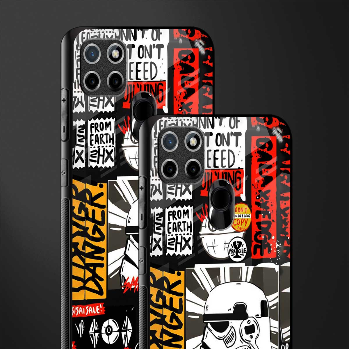 star wars collage glass case for realme c21 image-2