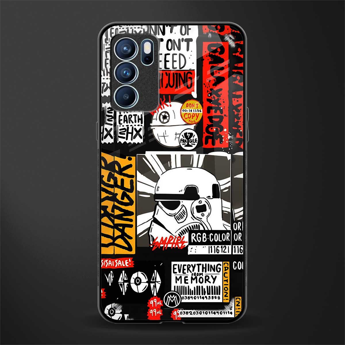 star wars collage glass case for oppo reno6 5g image