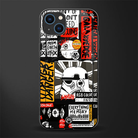 star wars collage glass case for iphone 13 image