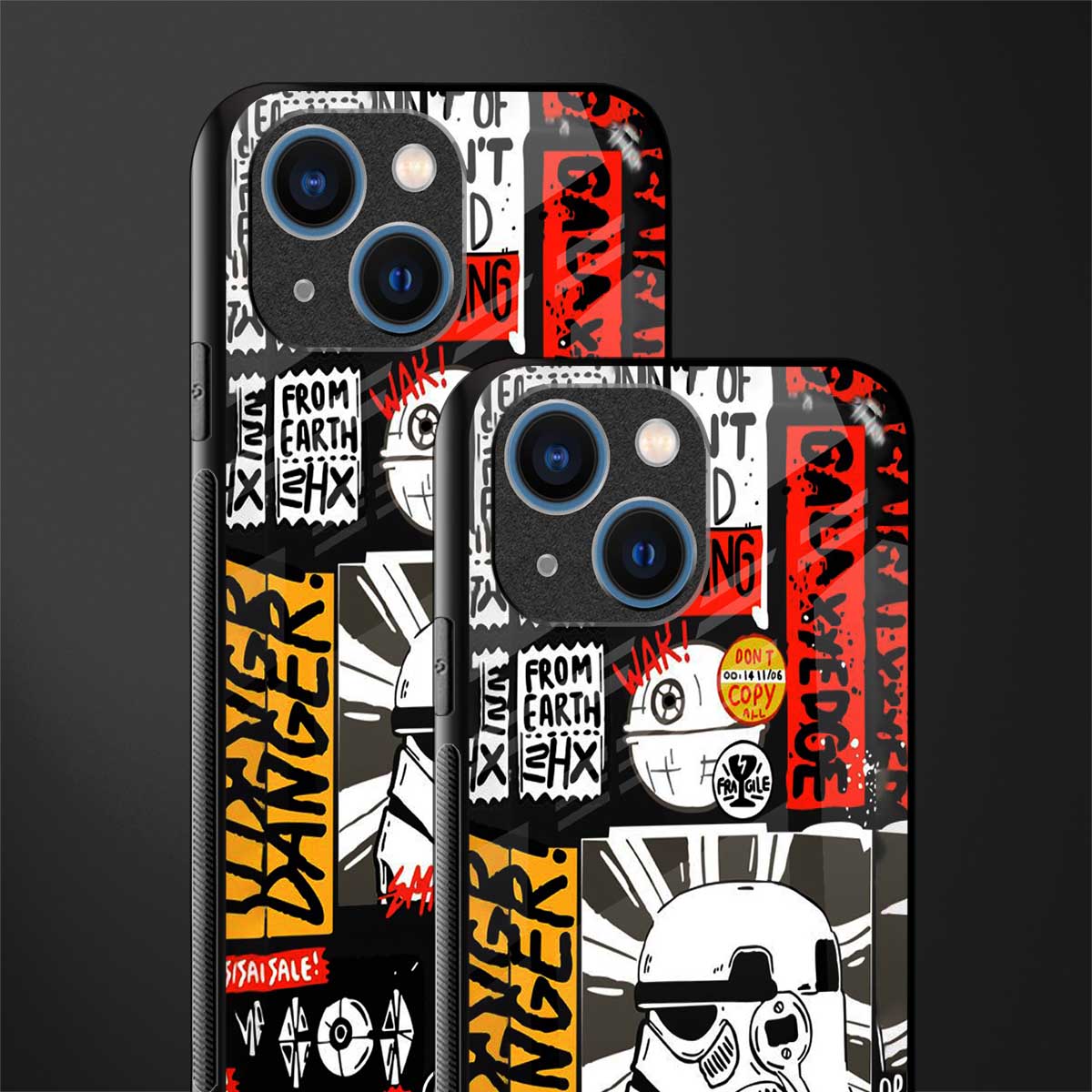 star wars collage glass case for iphone 13 mini image-2