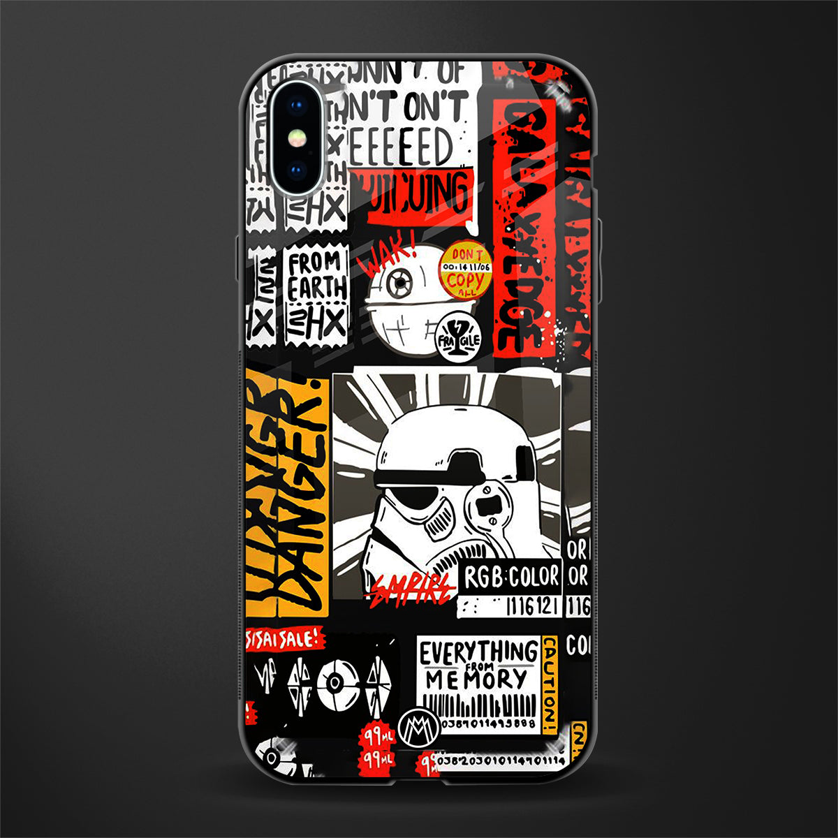 star wars collage glass case for iphone xs max image