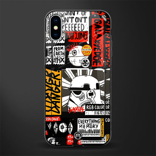 star wars collage glass case for iphone xs image
