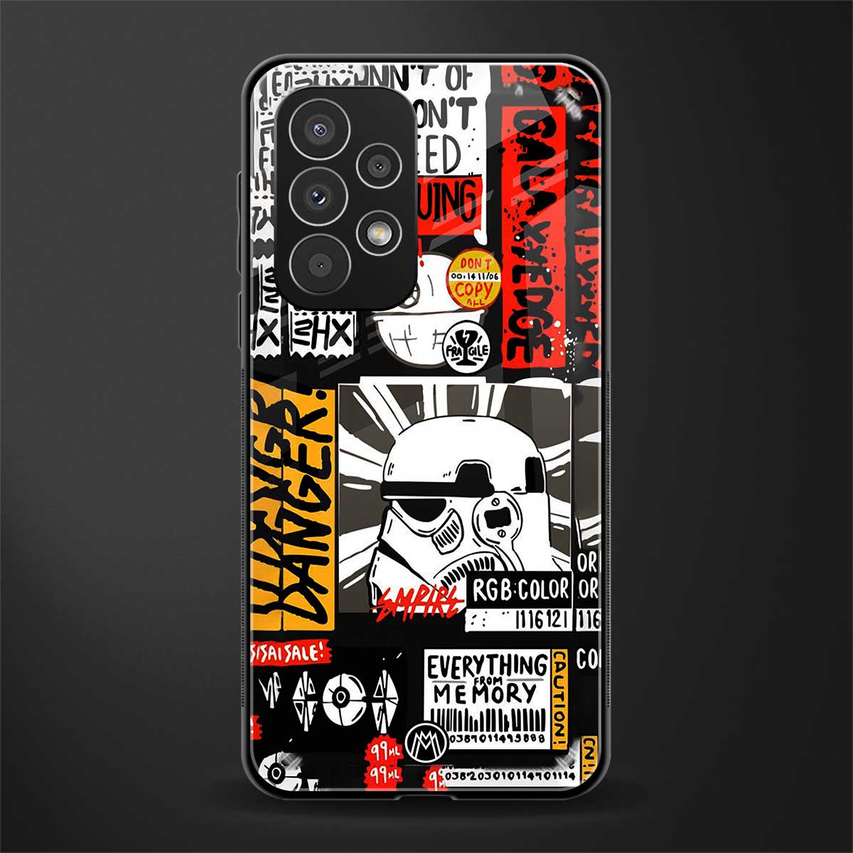 star wars collage back phone cover | glass case for samsung galaxy a73 5g