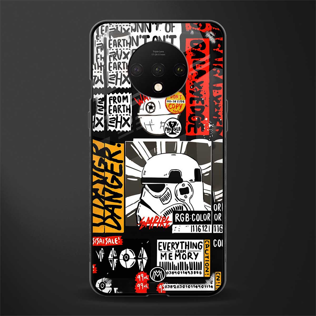 star wars collage glass case for oneplus 7t image