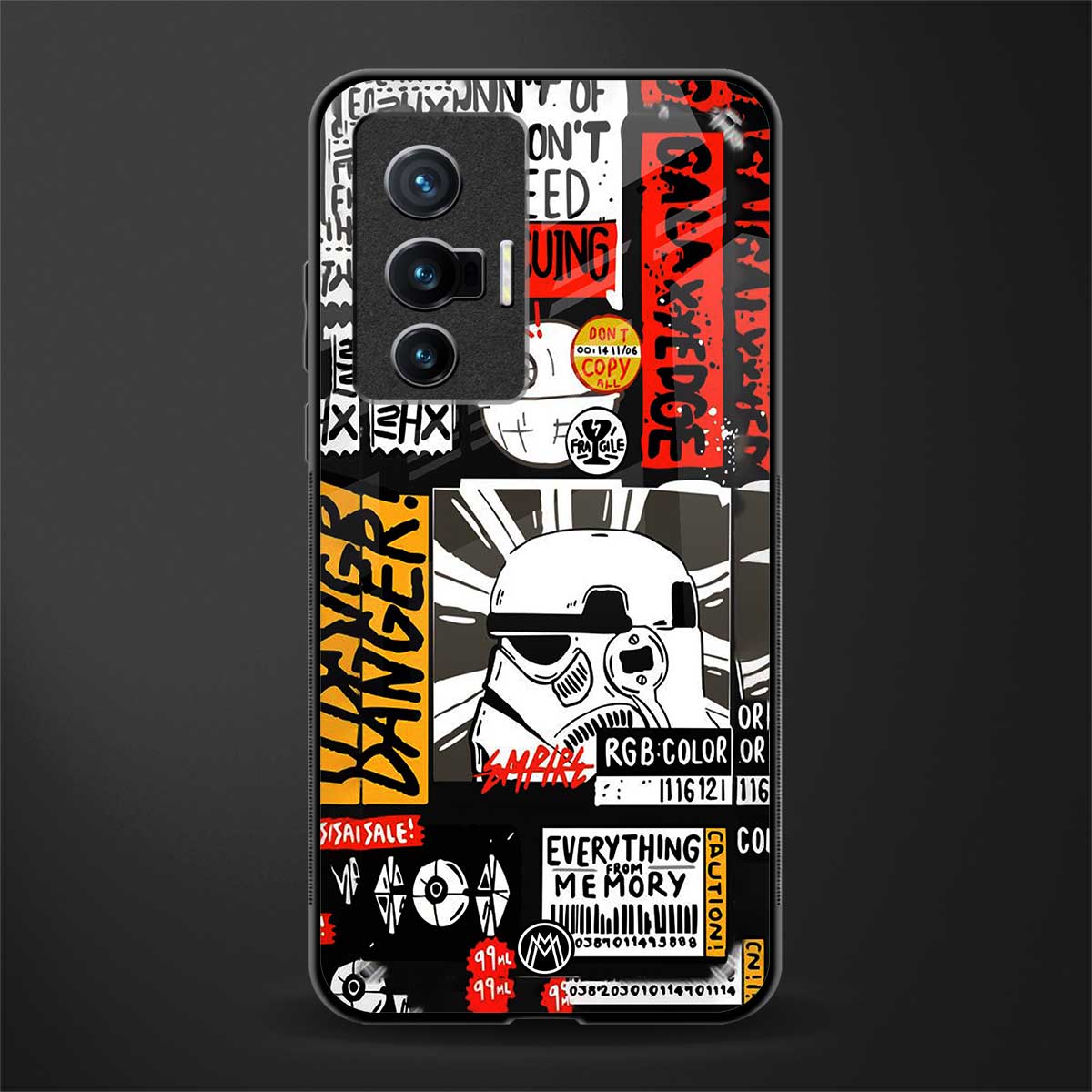 star wars collage glass case for vivo x70 image