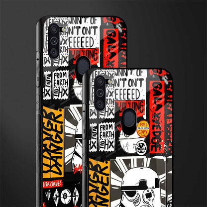 star wars collage glass case for samsung a11 image-2