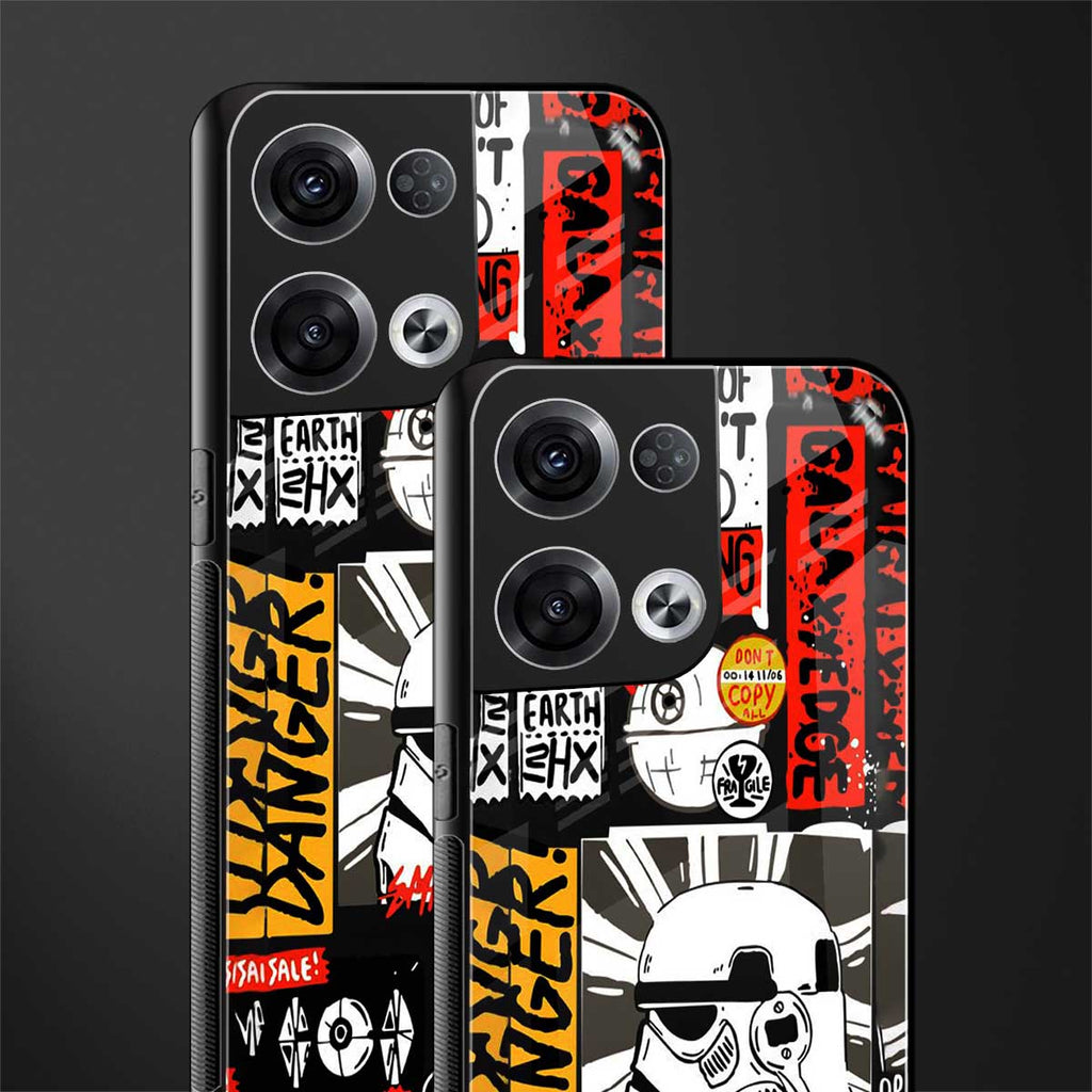 star wars collage back phone cover | glass case for oppo reno 8