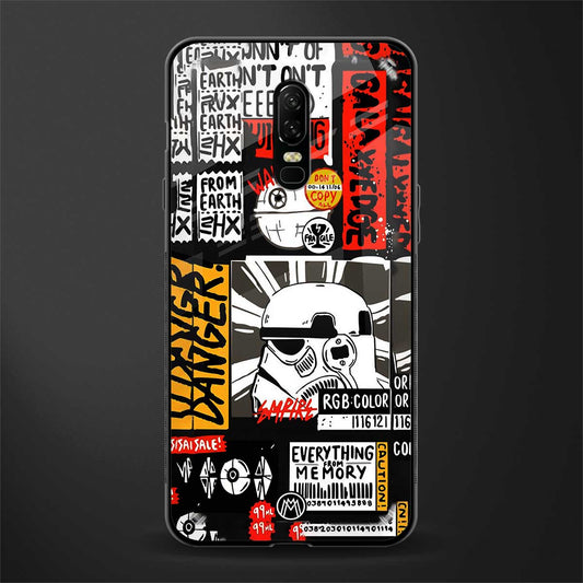 star wars collage glass case for oneplus 6 image