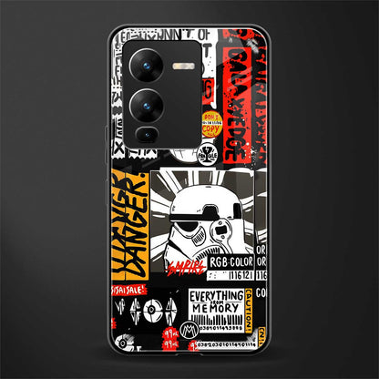 star wars collage back phone cover | glass case for vivo v25 pro 5g