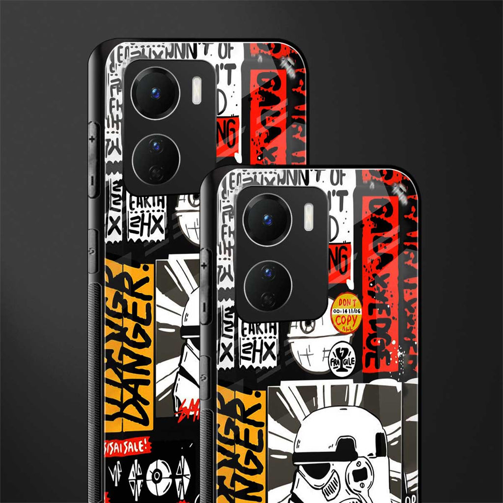 star wars collage back phone cover | glass case for vivo y16