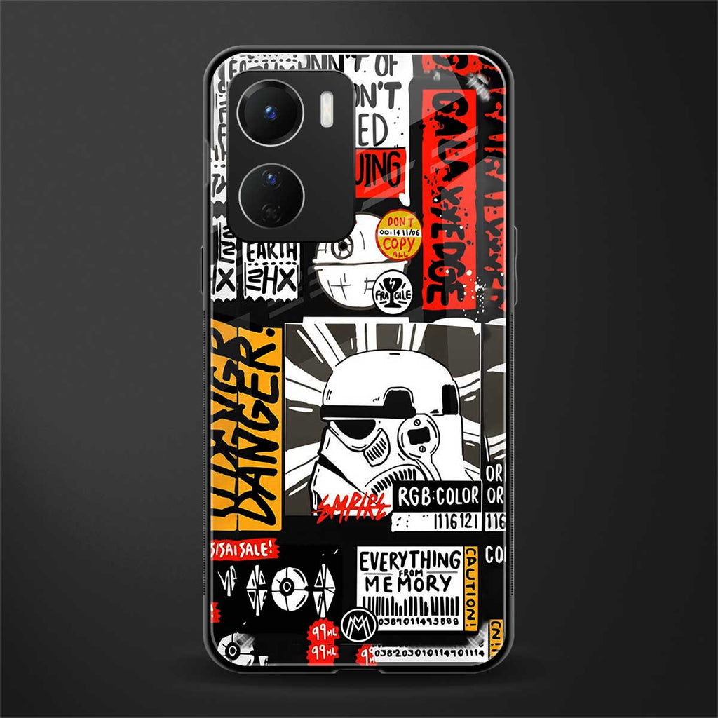 star wars collage back phone cover | glass case for vivo y16