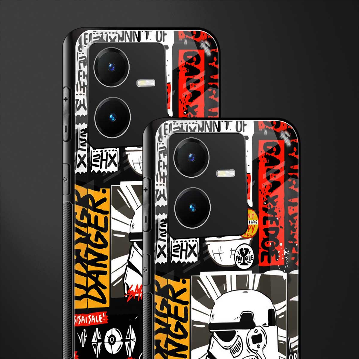 star wars collage back phone cover | glass case for vivo y22