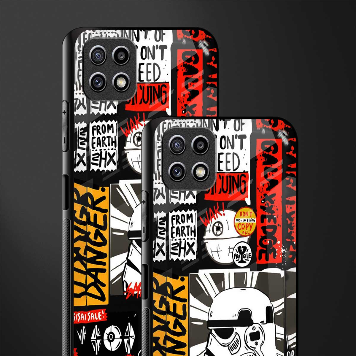 star wars collage back phone cover | glass case for samsung galaxy f42