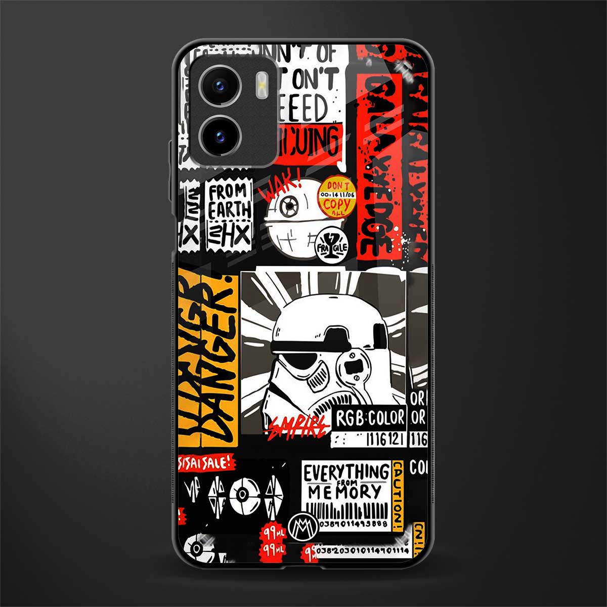star wars collage back phone cover | glass case for vivo y72