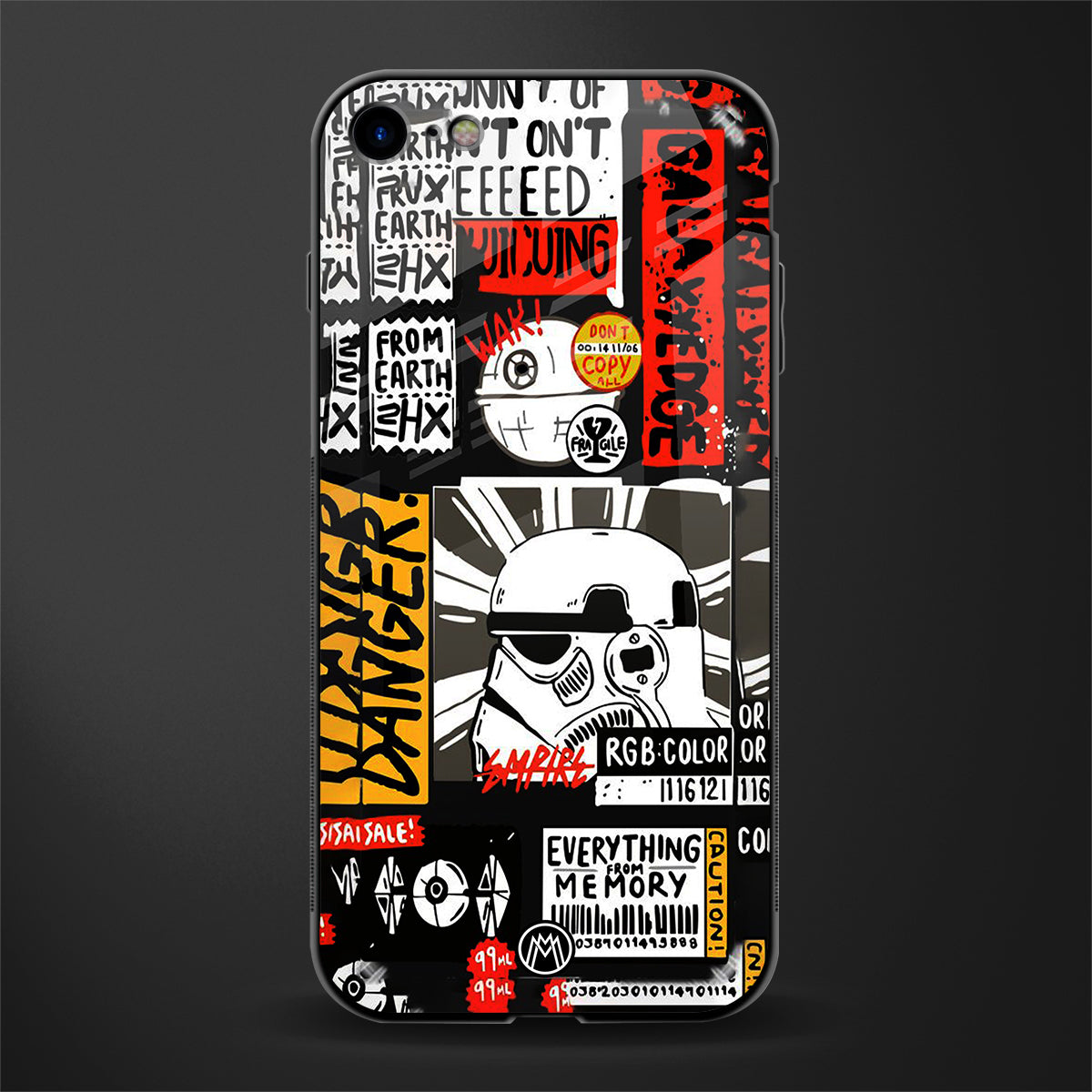 star wars collage glass case for iphone se 2020 image