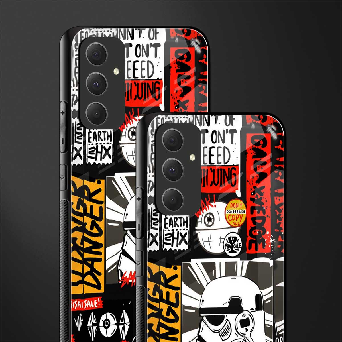 star wars collage back phone cover | glass case for samsung galaxy a54 5g