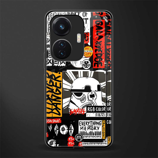 star wars collage back phone cover | glass case for vivo t1 44w 4g