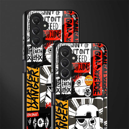 star wars collage back phone cover | glass case for samsun galaxy a24 4g