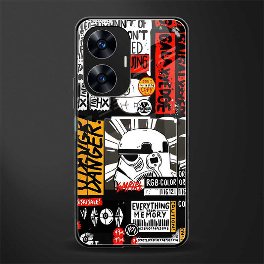 star wars collage back phone cover | glass case for realme c55