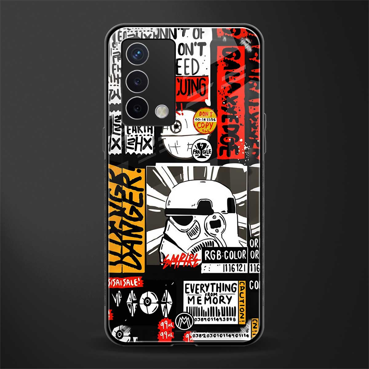 star wars collage back phone cover | glass case for oppo a74 4g