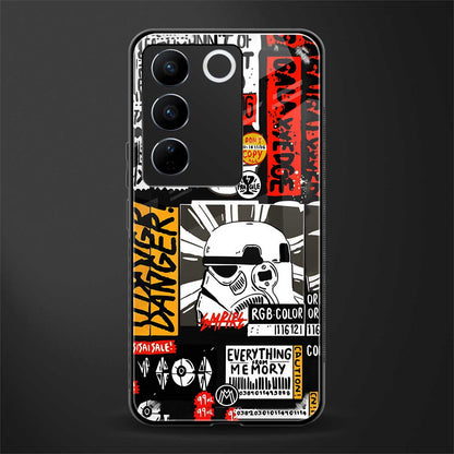 star wars collage back phone cover | glass case for vivo v27 pro 5g