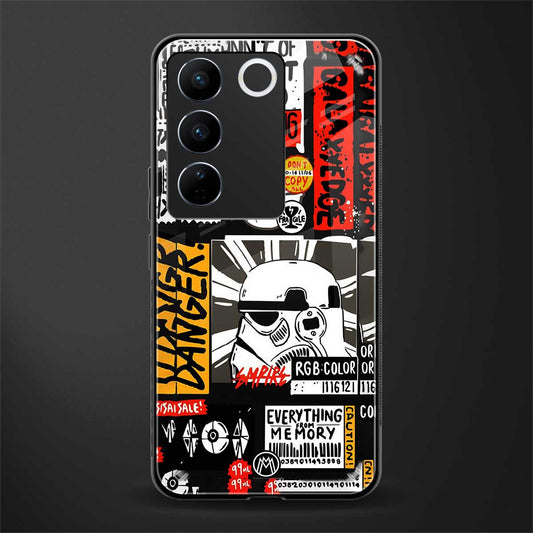 star wars collage back phone cover | glass case for vivo v27 pro 5g