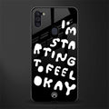starting to feel okay glass case for samsung a11 image