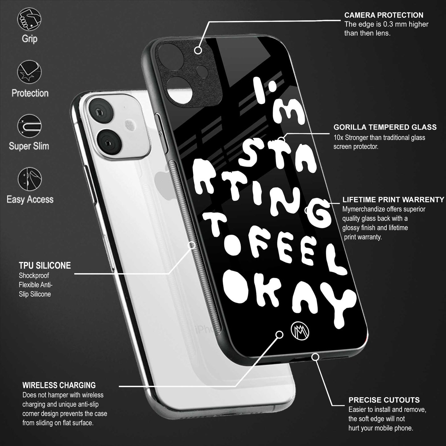 starting to feel okay glass case for oppo f17 image-4