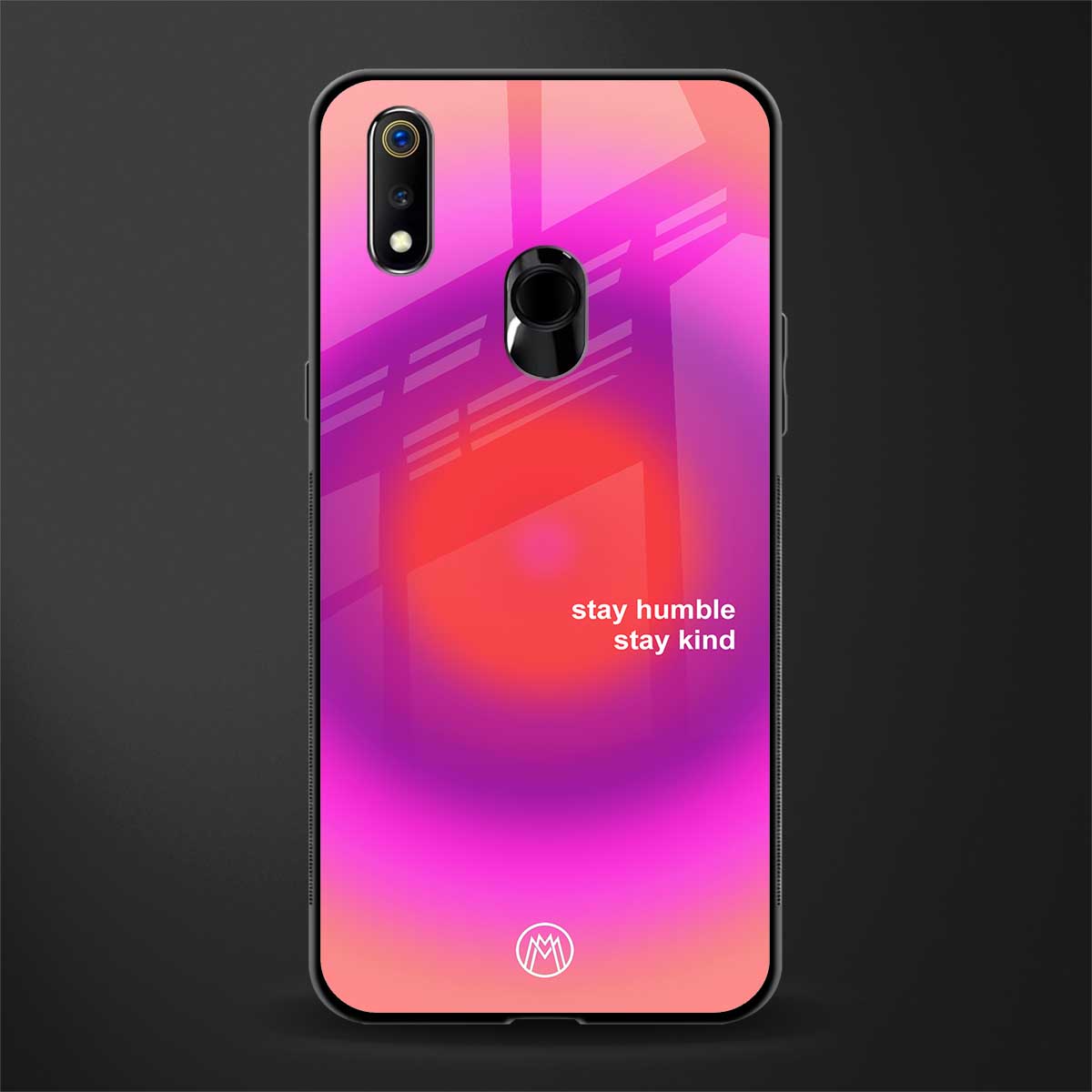 stay kind glass case for realme 3 pro image