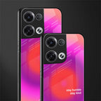 stay kind back phone cover | glass case for oppo reno 8