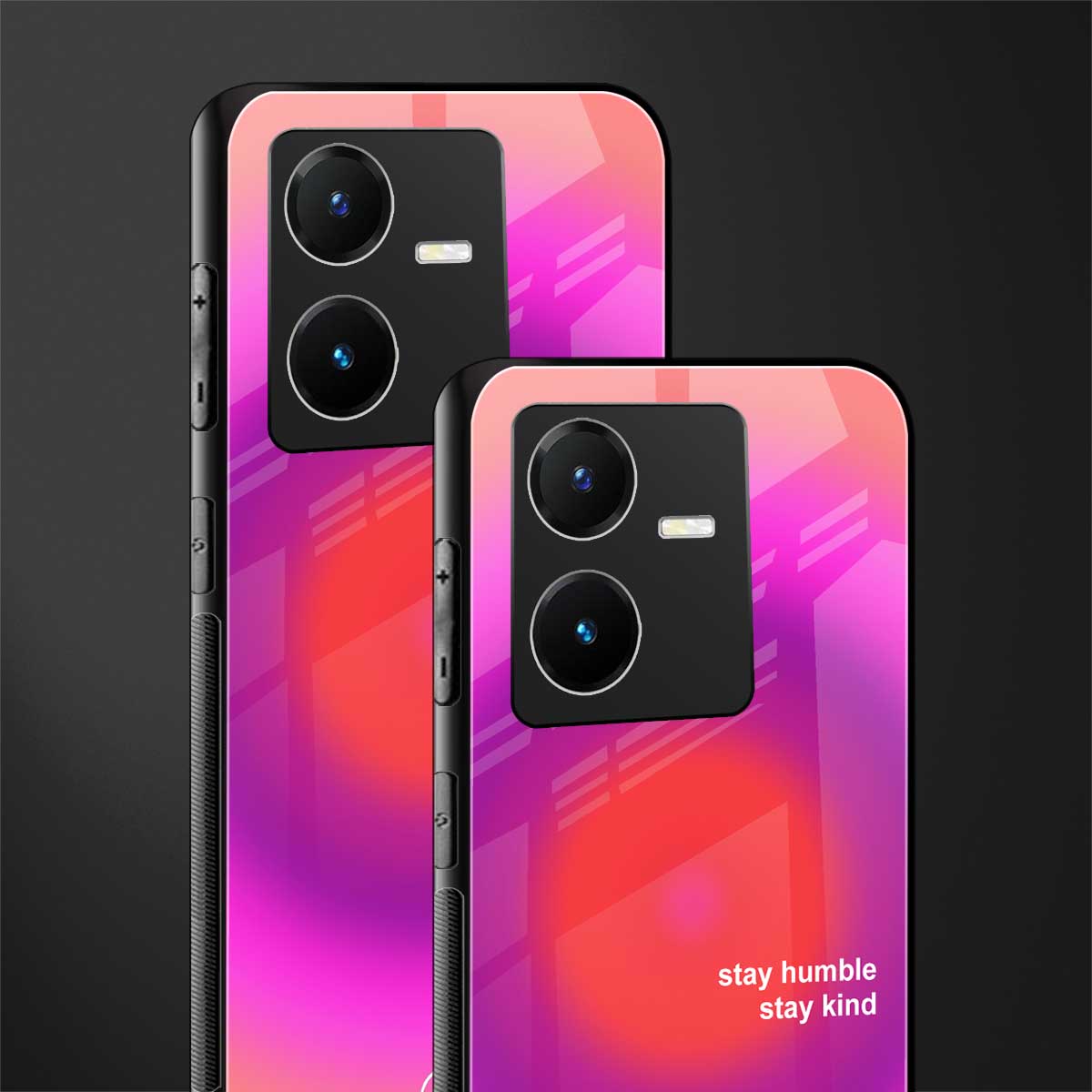 stay kind back phone cover | glass case for vivo y22