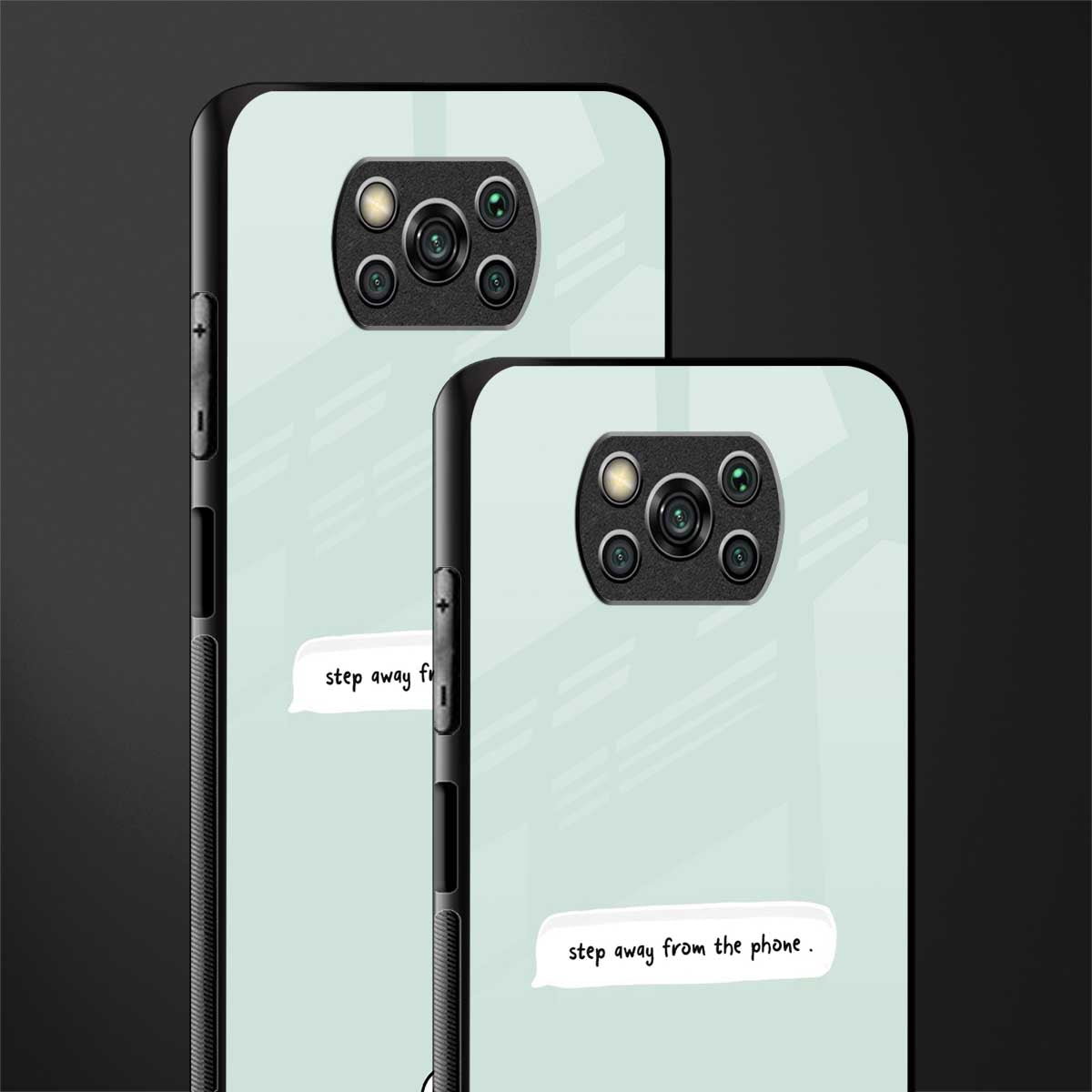 step away from the phone glass case for poco x3 image-2