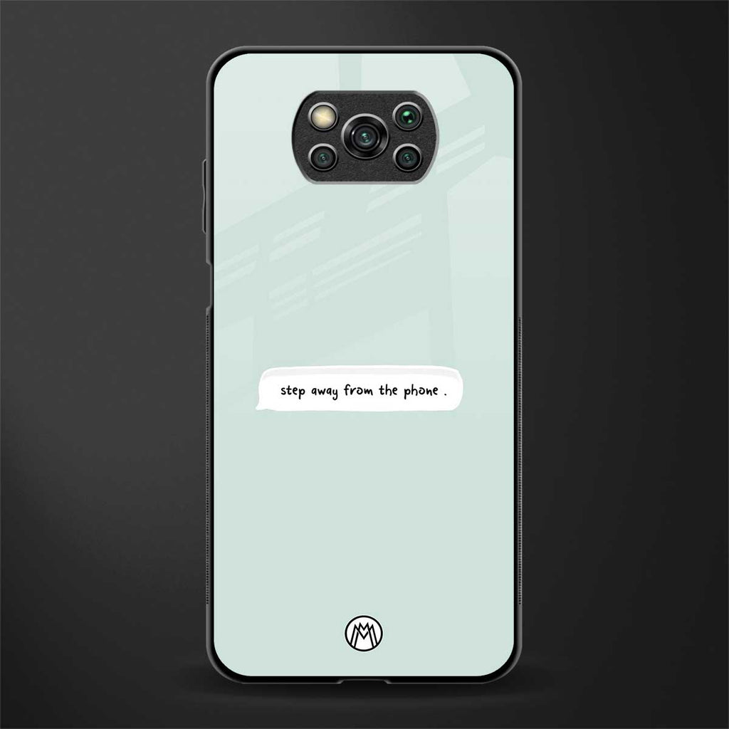 step away from the phone glass case for poco x3 image