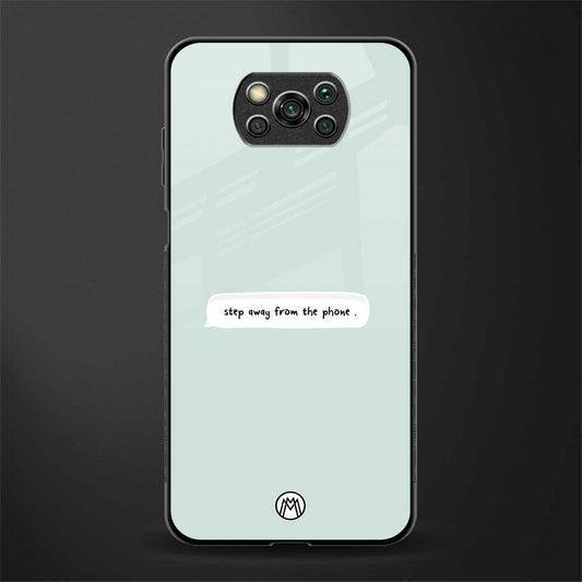 step away from the phone glass case for poco x3 image
