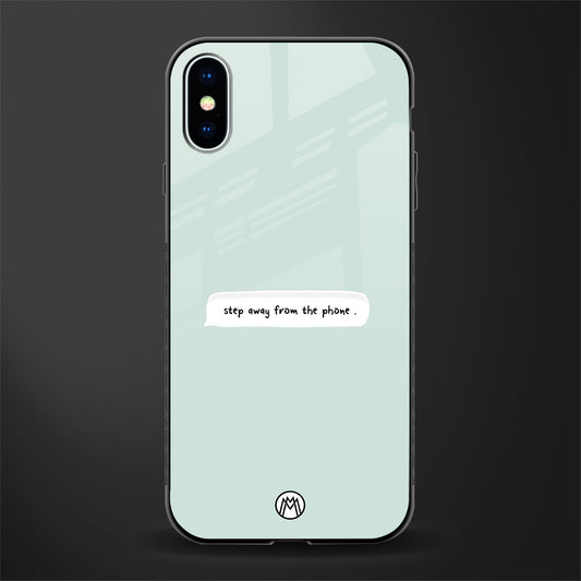 step away from the phone glass case for iphone x image