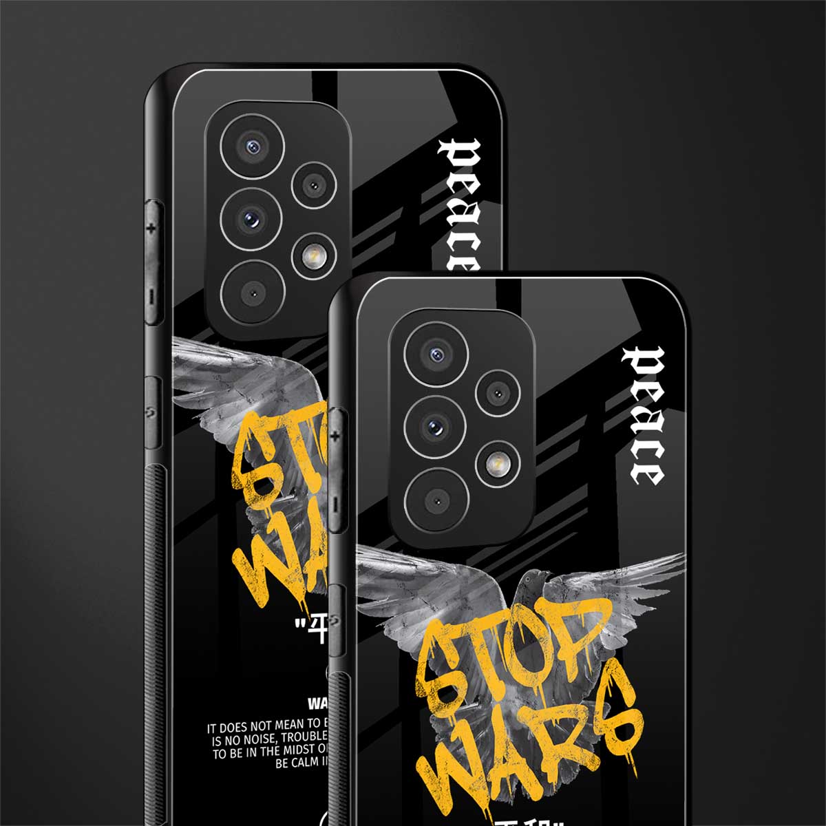 stop wars back phone cover | glass case for samsung galaxy a53 5g