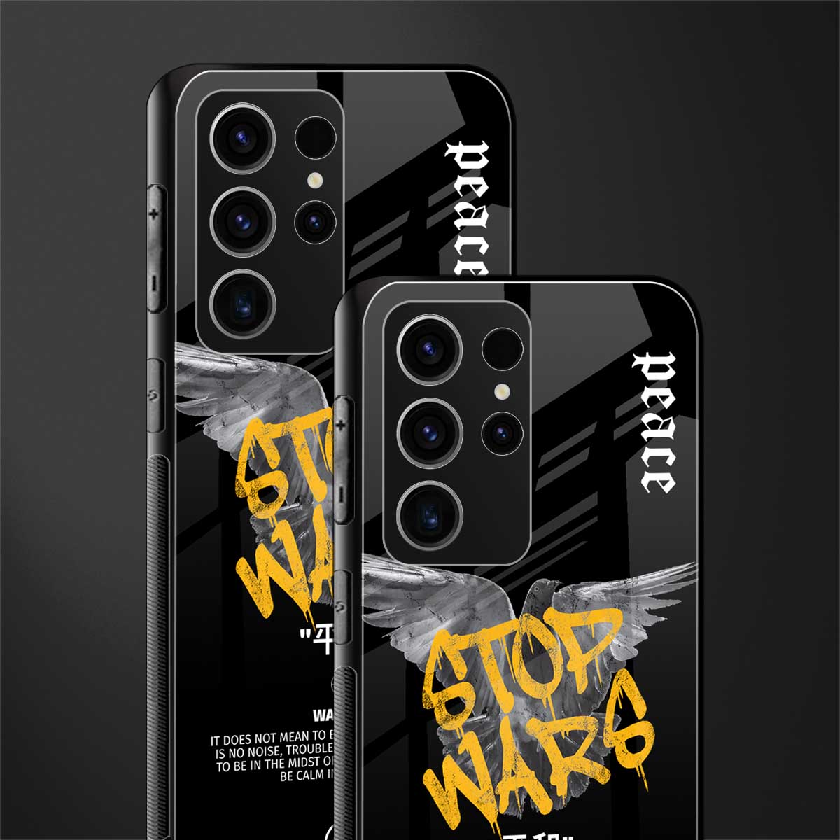 Stop-Wars-Glass-Case for phone case | glass case for samsung galaxy s23 ultra