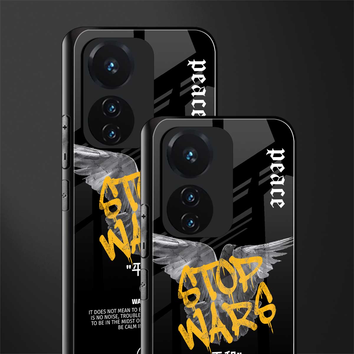 stop wars back phone cover | glass case for vivo t1 44w 4g