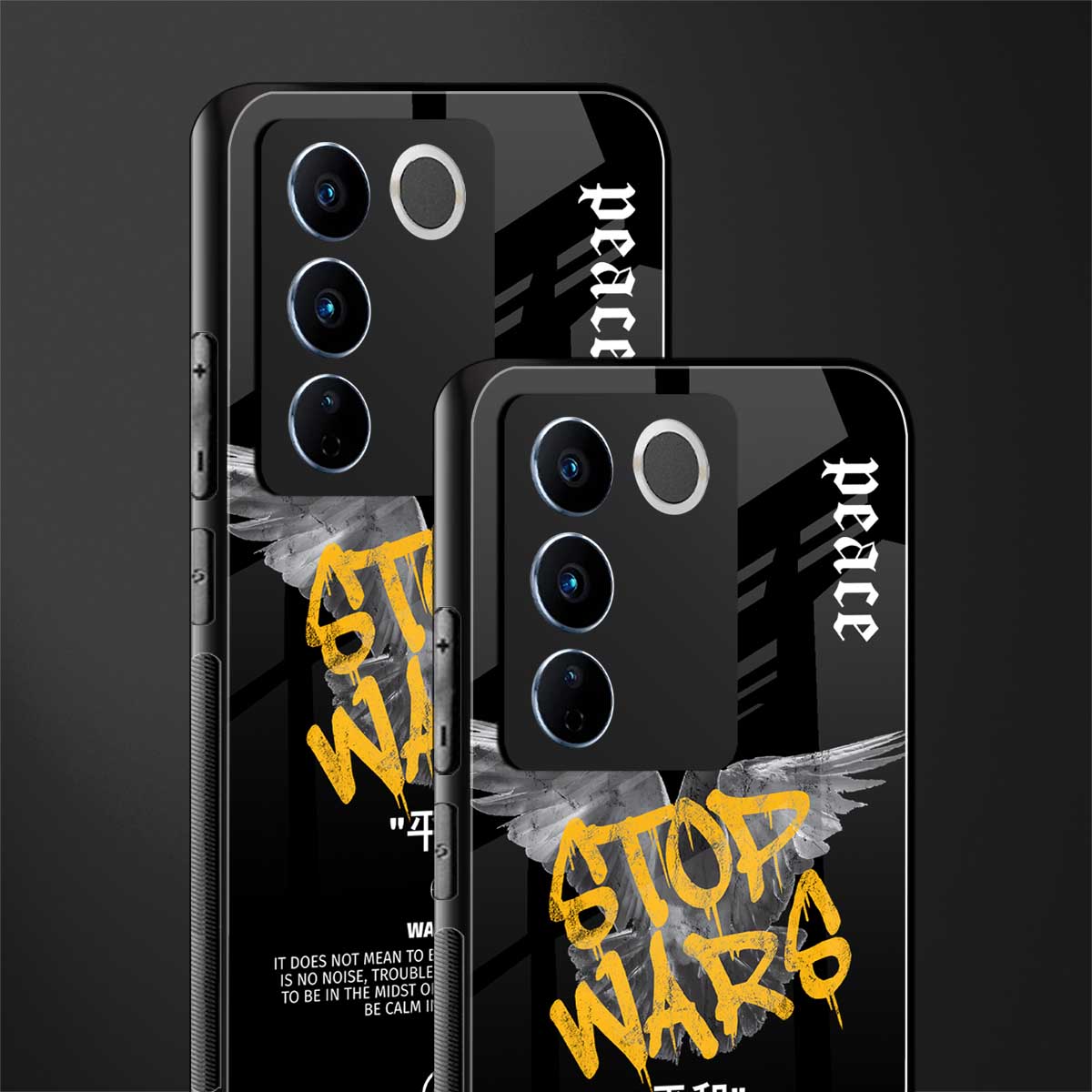 stop wars back phone cover | glass case for vivo v27 pro 5g