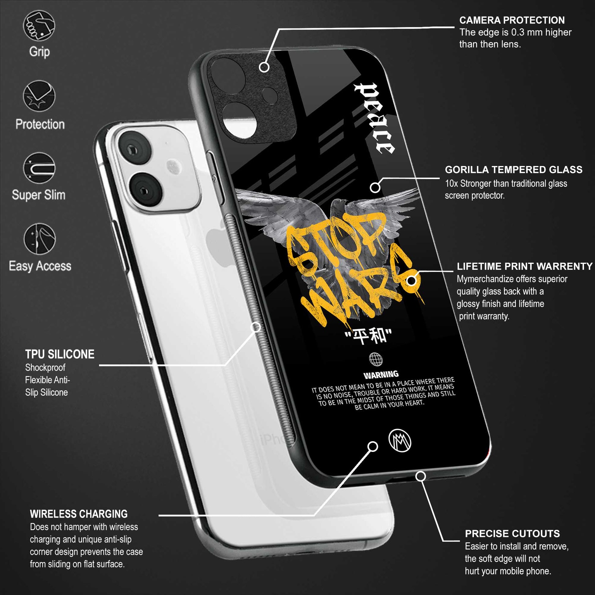 stop wars back phone cover | glass case for samsung galaxy f23 5g