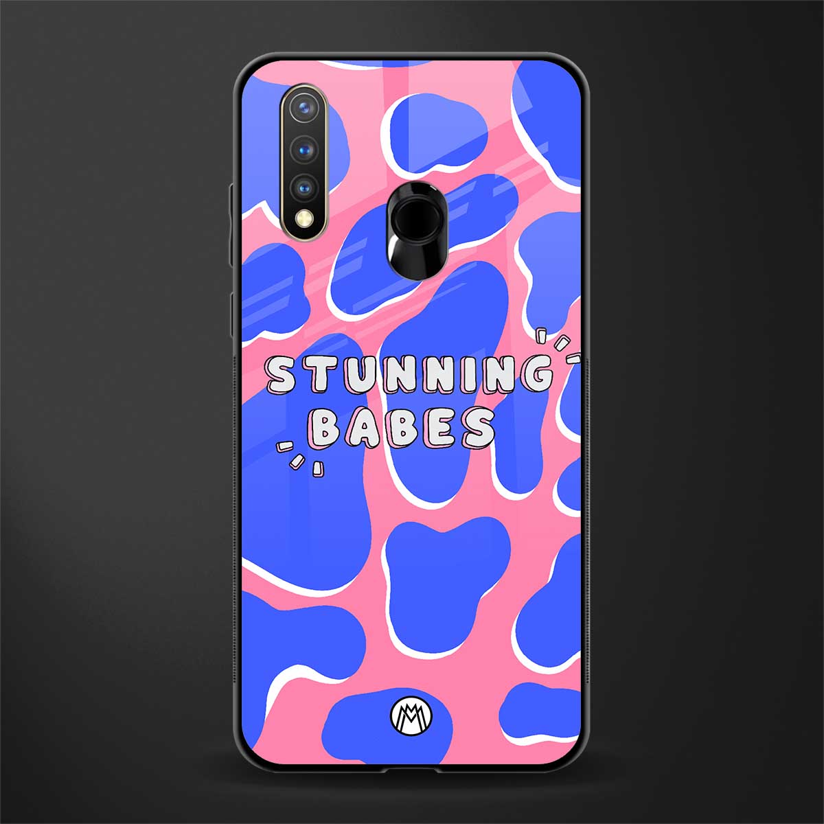 stunning babes glass case for vivo u20 image