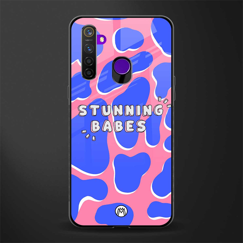 stunning babes glass case for realme 5 image