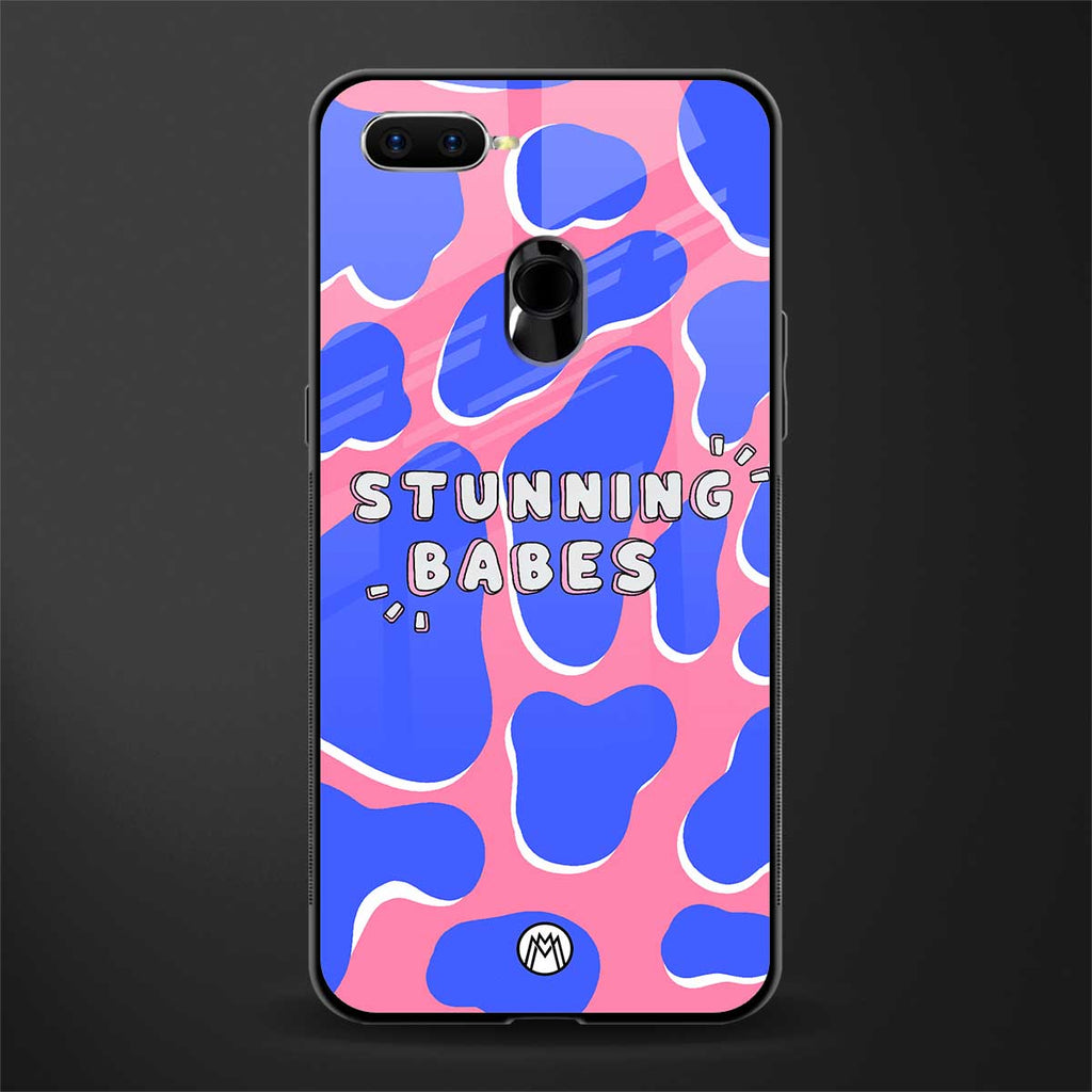 stunning babes glass case for oppo a12 image