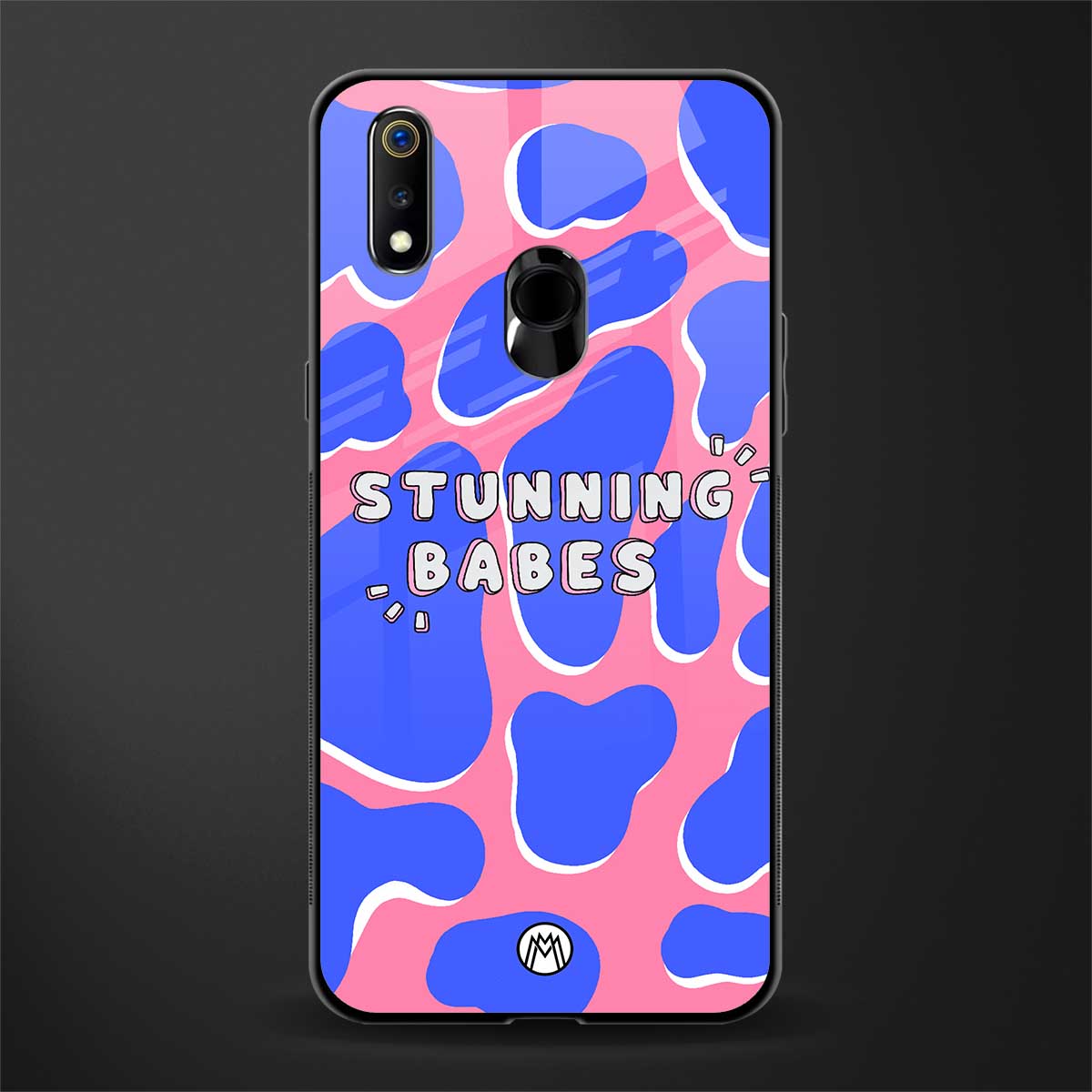 stunning babes glass case for realme 3 image