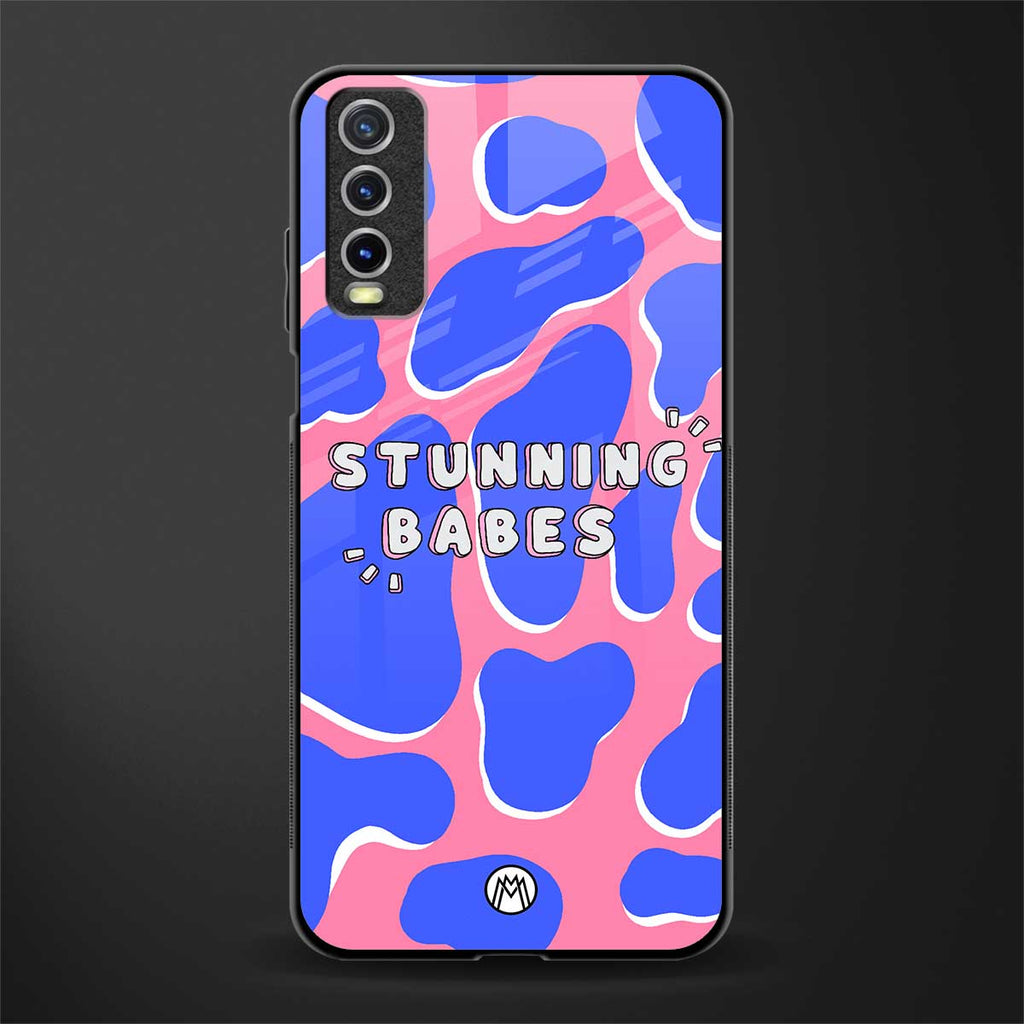 stunning babes glass case for vivo y20 image