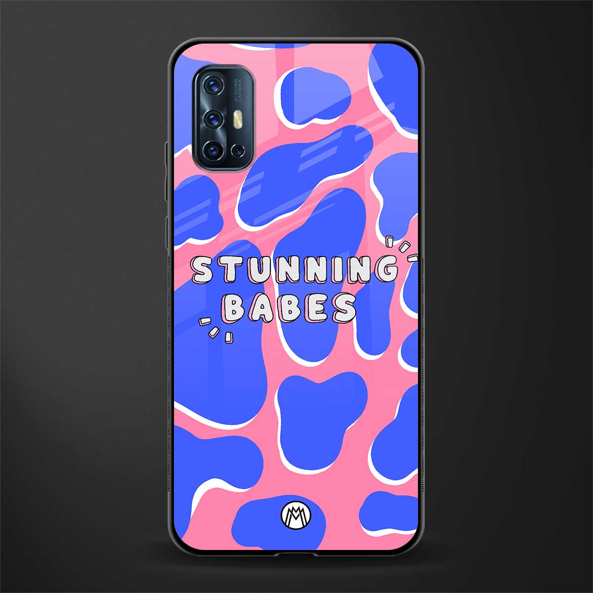 stunning babes glass case for vivo v17 image