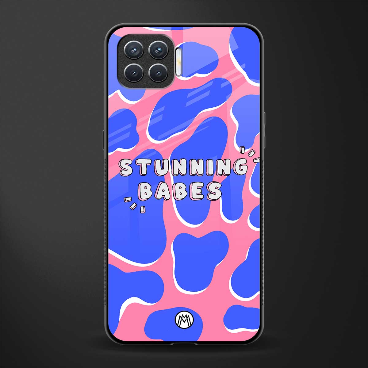 stunning babes glass case for oppo f17 image